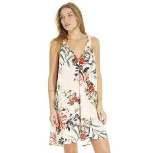 Maison Du Soir Night Dress M Emmie Floral Twist Strap Luxury Sleepwear Vacation